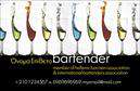 Επαγγελματική κάρτα για BartendersΗ επαγγελματική κάρτα για Bartenders αποπνέει κομψότητα και στυλ, ιδανική για να εντυπωσιάσει τους πελάτες σας. Με έναν δυναμικό σχεδιασμό που συνδυάζει ζωντανά χρώματα και ελκυστική διάταξη, αυτή η κάρτα αποτυπώνει την προσωπικότητα και τη δημιουργικότητα του επαγγελματίες. Οι γραμματοσειρές είναι προσεκτικά επιλεγμένες, προσφέροντας αναγνωσιμότητα και επαγγελματισμό.Το σχέδιο της κάρτας αντικατοπτρίζει την αξιοπιστία ενός Bartender, με την προσεγμένη παρουσίαση των στοιχείων επικοινωνίας και του λογότυπου της επιχείρησης. Το φόντο μπορεί να ποικίλλει, ενσωματώνοντας στοιχεία που παραπέμπουν στο κόσμο των κοκτέιλ και της διασκέδασης, δημιουργώντας μία ατμόσφαιρα που συλλαμβάνει την προσοχή του κοινού.Η κάρτα προσφέρει την ευελιξία να προσαρμόσετε στοιχεία όπως το όνομά σας, το τηλέφωνο και άλλη σημαντική πληροφορία, καθιστώντας την ακόμη πιο λειτουργική. Επιπλέον, μπορείτε να προβληθείτε οι υπηρεσίες ή τα προϊόντα σας, όπως προσαρμοσμένα κοκτέιλ και ειδικές προσφορές, ενισχύοντας την αναγνωρισιμότητά σας στην αγορά.Με αυτή την κάρτα, έχετε την δυνατότητα να ξεχωρίσετε και να αφήσετε μία θετική εντύπωση στους πελάτες σας. Μπορείτε να κάνετε όποιες αλλαγές θέλετε μέσω του online σχεδιαστικού εργαλείου.