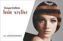 Επαγγελματική κάρτα για Hair StylistΑυτή η επαγγελματική κάρτα συνδυάζει στυλ και δυναμική παρουσία, ιδανική για κάθε hair stylist που επιθυμεί να ξεχωρίσει. Η κάρτα διαθέτει μοντέρνο σχεδιασμό με απαλά, κομψά χρώματα που αποπνέουν επαγγελματισμό και φρεσκάδα. Το background στοιχείο αναδεικνύει το θέμα της ομορφιάς, προσφέροντας μια ευχάριστη αίσθηση στο μάτι.Η διάταξή της είναι προσεκτικά οργανωμένη, με ευανάγνωστη γραμματοσειρά που κάνει εύκολη την ανάγνωση των στοιχείων σας. Οι λεπτομέρειες που περιλαμβάνονται, όπως το λογότυπο και οι υπηρεσίες σας, προσθέτουν μία προσωπική πινελιά, κάνοντάς την ακόμη πιο ελκυστική.Το σχέδιο αυτής της κάρτας αντικατοπτρίζει την αξιοπιστία και την επαγγελματική εικόνα ενός hair stylist. Η καθαρή γραμμή και οι σκούρες αποχρώσεις δίνουν την αίσθηση της ποιότητας και της εμπιστοσύνης. Επιπλέον, έχετε τη δυνατότητα να προσθέσετε στοιχεία όπως το όνομά σας, το τηλέφωνο και άλλες πληροφορίες επικοινωνίας, καθιστώντας τη λειτουργική και προσαρμόσιμη στις ανάγκες σας.Μέσω της κάρτας, μπορείτε να δώσετε μια γεύση των υπηρεσιών που προσφέρετε, προσελκύοντας νέους πελάτες που ενδιαφέρονται για την ομορφιά και την περιποίηση. Είναι η ιδανική λύση για να αναδείξετε την επιχείρησή σας και να αφήσετε θετική εντύπωση στους πελάτες σας.Μπορείτε να κάνετε όποιες αλλαγές θέλετε μέσω του online σχεδιαστικού εργαλείου.