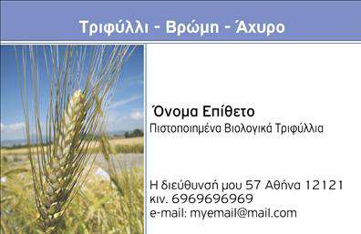 Επαγγελματική κάρτα για Βιολογικά προϊόνταΑναδείξτε την επιχείρησή σας με αυτήν την εντυπωσιακή επαγγελματική κάρτα που σχεδιάστηκε ειδικά για τους επαγγελματίες του χώρου των βιολογικών προϊόντων. Το απαλό πράσινο φόντο, που θυμίζει τη φύση και τη βιωσιμότητα, σε συνδυασμό με κομψές γραμμές και λεπτομέρειες, προσδίδουν μια φυσική αίσθηση που ενσωματώνει πλήρως την ουσία των βιολογικών προϊόντων.Η διάταξη της κάρτας είναι πάνω από όλα ευανάγνωστη και επαγγελματική. Χρησιμοποιώντας μια σύγχρονη γραμματοσειρά, οι πληροφορίες είναι εύκολα προσβάσιμες, ενισχύοντας την αξιοπιστία σας ως επαγγελματίας. Το σχέδιο αντικατοπτρίζει τον επαγγελματισμό και την αφοσίωσή σας στον τομέα, ενώ οι λεπτομέρειες δημιουργούν έναν αέρα ποιότητας που παραμένει αξέχαστος.Η ευχρηστία της κάρτας είναι επίσης εξαιρετική, με ικανότητα προσθήκης στοιχείων όπως όνομα, τηλέφωνο, λογότυπο και άλλες πληροφορίες επικοινωνίας. Αυτό σας επιτρέπει να προσαρμόσετε την κάρτα σας ανάλογα με τις ανάγκες της επιχείρησής σας.Επιπλέον, μπορείτε να χρησιμοποιήσετε αυτήν την κάρτα για να προβάλετε τα βιολογικά προϊόντα και τις υπηρεσίες σας, καθιστώντας την απαραίτητο εργαλείο για την ενίσχυση της αναγνωσιμότητας και της αξιοπιστίας σας στην αγορά.Η επαγγελματική αυτή κάρτα θα σας βοηθήσει να ξεχωρίσετε και να αφήσετε θετική εντύπωση στους πελάτες σας.Μπορείτε να κάνετε όποιες αλλαγές θέλετε μέσω του online σχεδιαστικού εργαλείου.