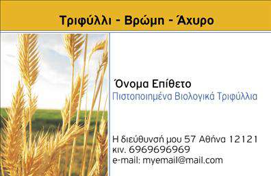Επαγγελματική κάρτα για Βιολογικά προϊόνταΑνακαλύψτε μια εντυπωσιακή επαγγελματική κάρτα που αποπνέει φρεσκάδα και αυθεντικότητα. Το σχέδιο της κάρτας συνδυάζει φυσικές αποχρώσεις του πράσινου και του καφέ, δημιουργώντας μια αισθητική που αναδεικνύει τη σύνδεση με τη φύση. Η διάταξη είναι καθαρή και οργανωμένη, με γραμματοσειρές που τονίζουν τη σύγχρονη αλλά και φιλική προσέγγιση.Ο επαγγελματικός χαρακτήρας αυτής της κάρτας αντανακλά την αξιοπιστία και την ποιοτική προσφορά των βιολογικών προϊόντων. Κάθε λεπτομέρεια, από τα χρώματα μέχρι τα εικονίδια και τα background στοιχεία, σχεδιάστηκε προσεκτικά ώστε να ενισχύσει την εικόνα του επαγγελματία που νοιάζεται για το περιβάλλον και την υγιεινή διατροφή.Η επαγγελματική κάρτα προσφέρει τη δυνατότητα προσθήκης στοιχείων όπως όνομα, τηλέφωνο, λογότυπο και άλλες πληροφορίες επικοινωνίας με ευκολία. Έτσι, οι πελάτες μπορούν να σας εντοπίσουν άμεσα και χωρίς δυσκολίες.Αυτή η κάρτα μπορεί επίσης να προβάλλει τις υπηρεσίες ή τα προϊόντα σας, κάνοντάς την ένα χρήσιμο εργαλείο marketing για την επιχείρησή σας. Ενθαρρύνει νέους πελάτες να σας αναζητήσουν και δημιουργεί θετική εντύπωση από την πρώτη στιγμή.Με την πρωτοποριακή της εμφάνιση, η κάρτα αυτή σας βοηθά να ξεχωρίσετε και να φέρετε την εικόνα σας στην κορυφή της αγοράς.Μπορείτε να κάνετε όποιες αλλαγές θέλετε μέσω του online σχεδιαστικού εργαλείου.